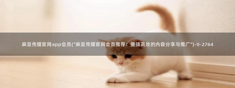 麻豆传媒aqq官网：麻豆传媒官网app会员(\